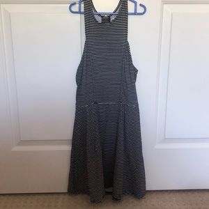 American Eagle B&W Striped Skater Dress
